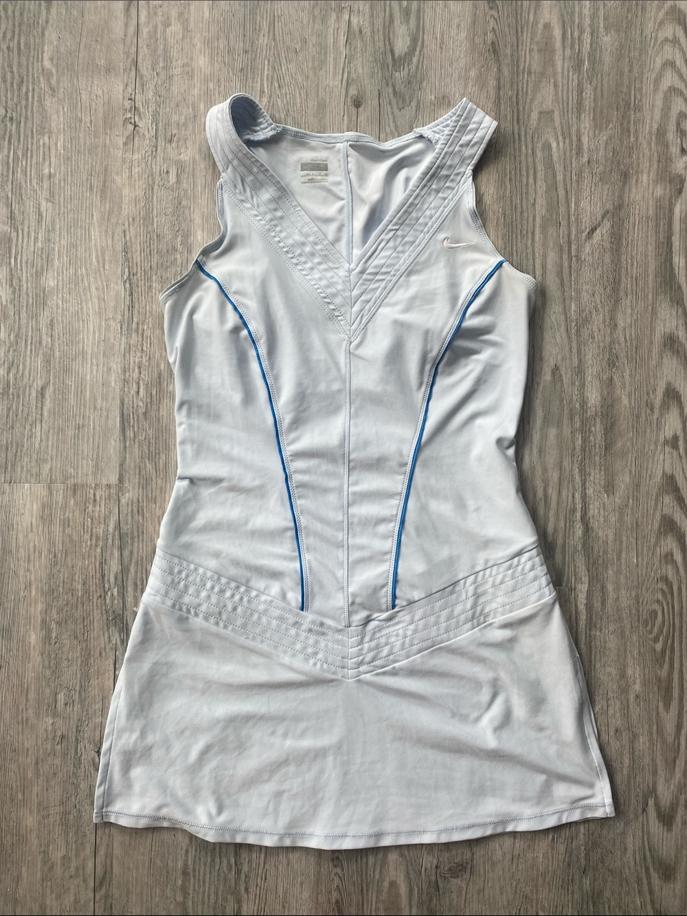 Nike Light Blue Tennis Dress with Blue Piping